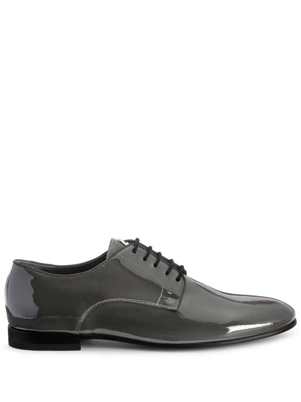 patent-leather lace-up loafers - 1
