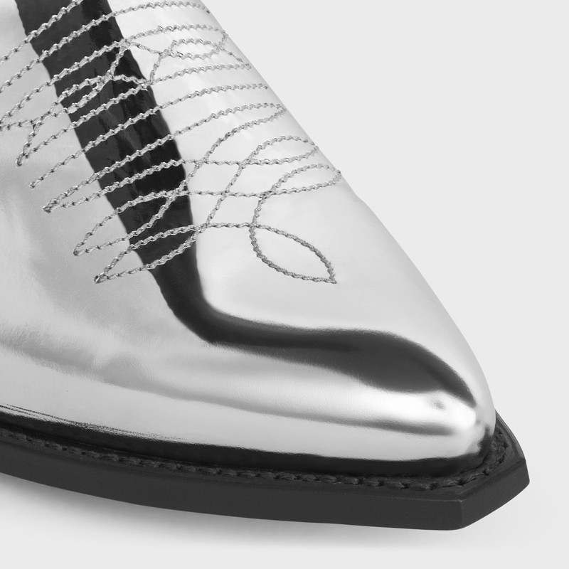 CELINE CRUISER CHELSEA BOOTS in MIRROR METALLIC CALFSKIN 4