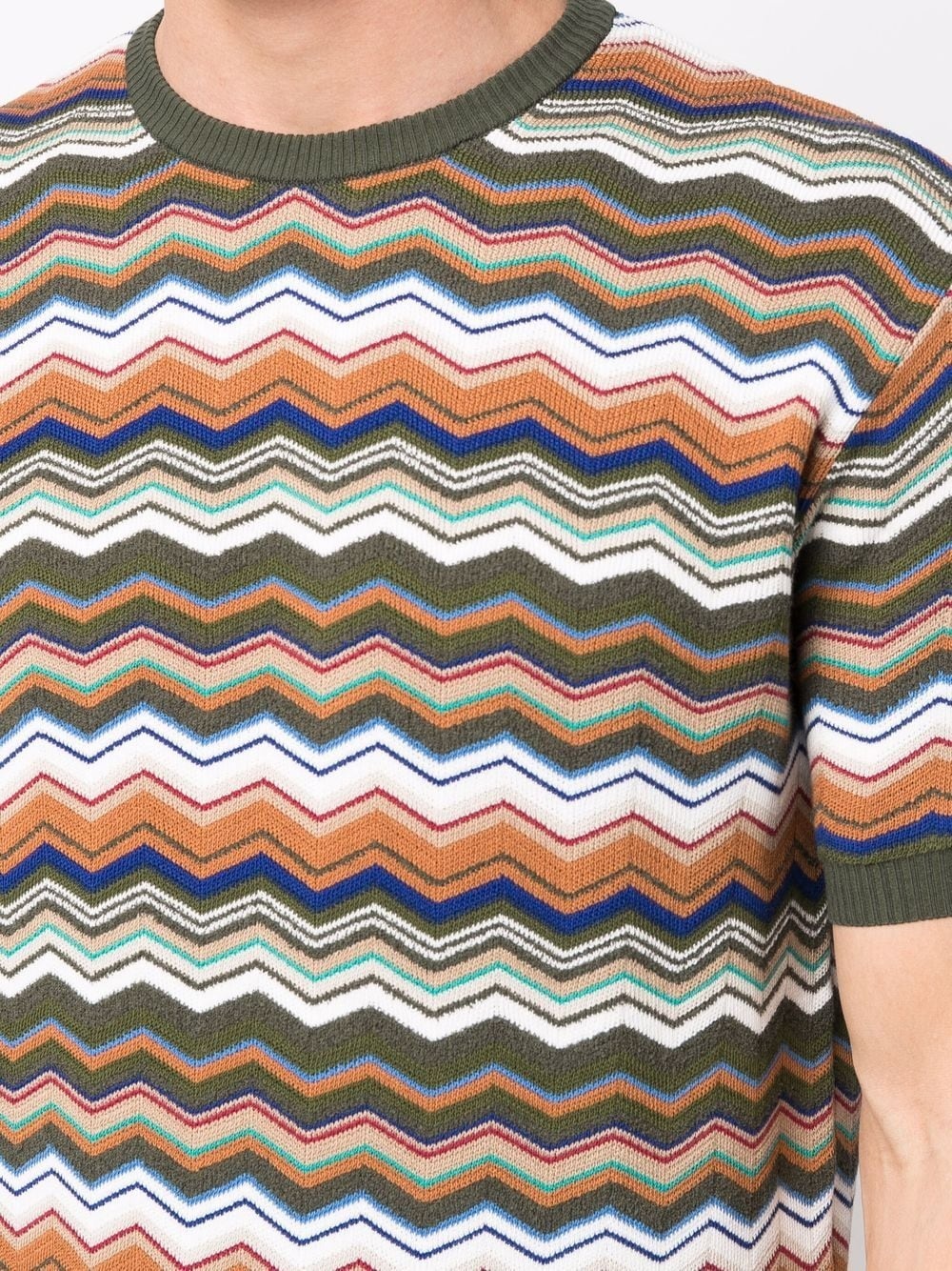 short-sleeve zigzag T-shirt - 5