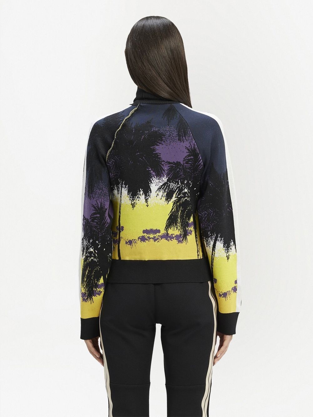 Palm Sunset-print roll-neck jumper - 4