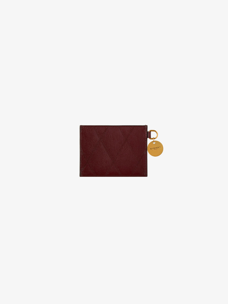 Givenchy GV3 card holder in diamond quilted leather outlook