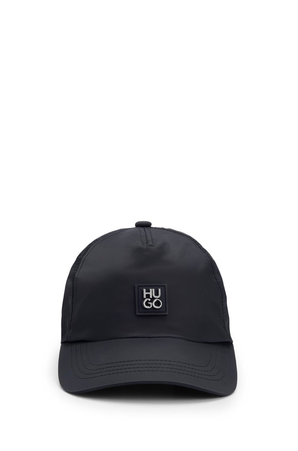 WATERPROOF NYLON CAP WITH STACKED LOGO BADGE - 2