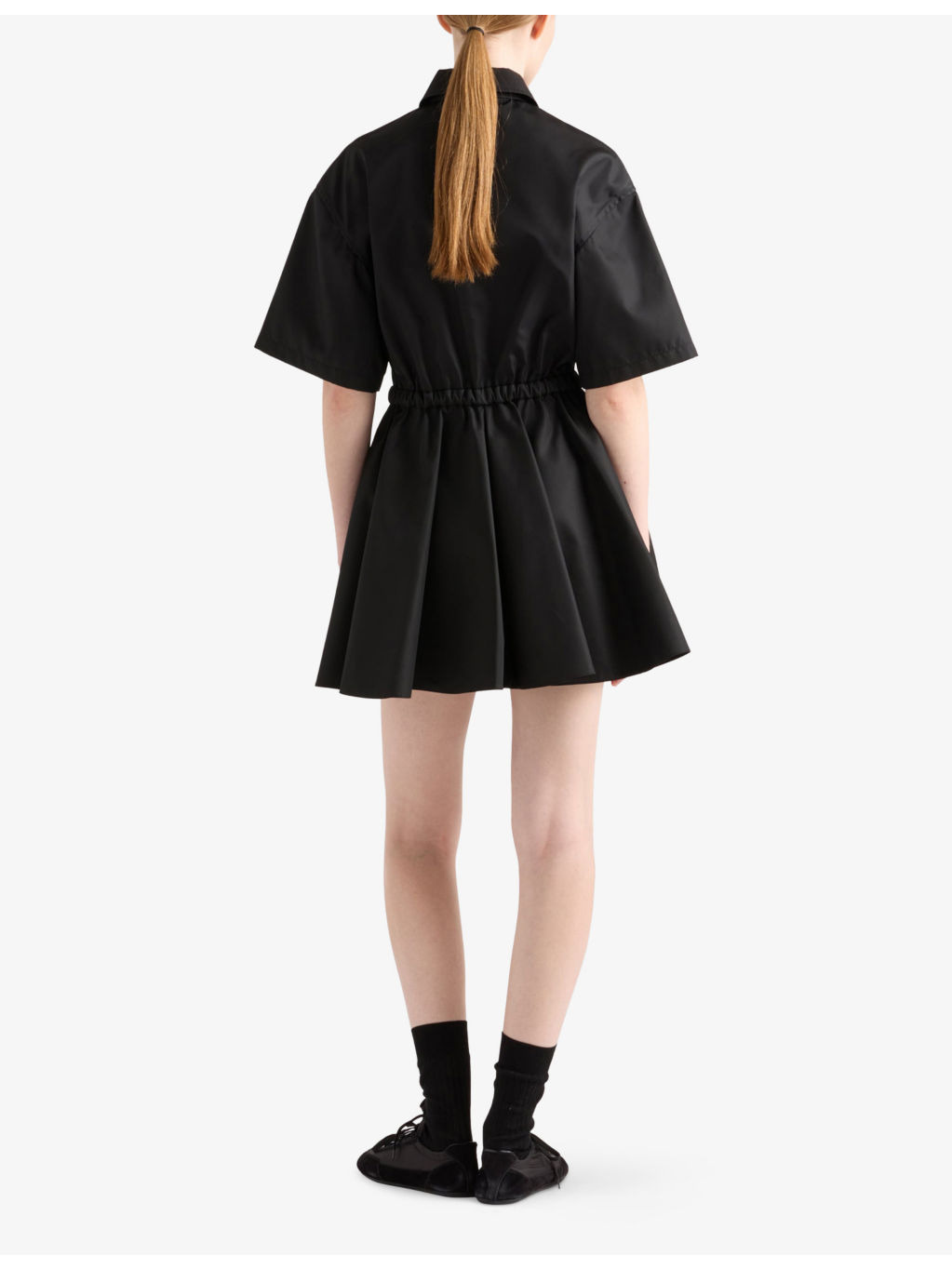 Brand-Plaque Short-Sleeve Shell Mini Dress - 4