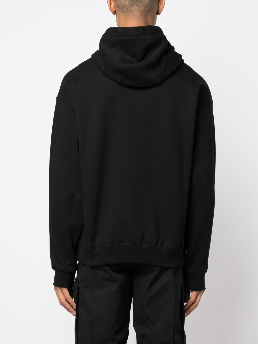 Medusa-drawstring rib-trimmed hoodie - 4