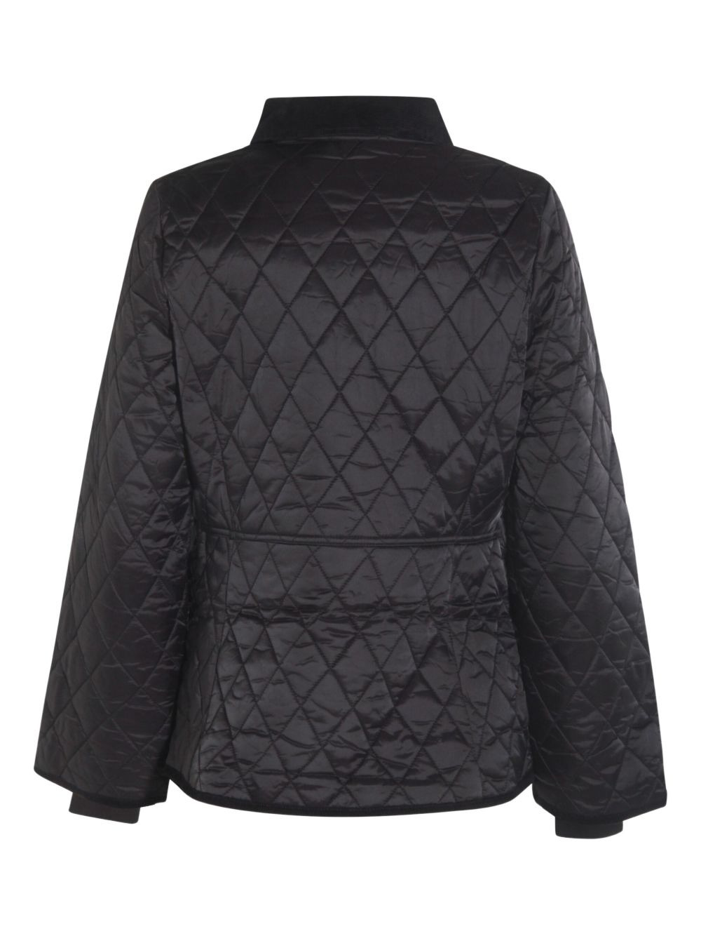 diamond-quilted zip-front coat - 3