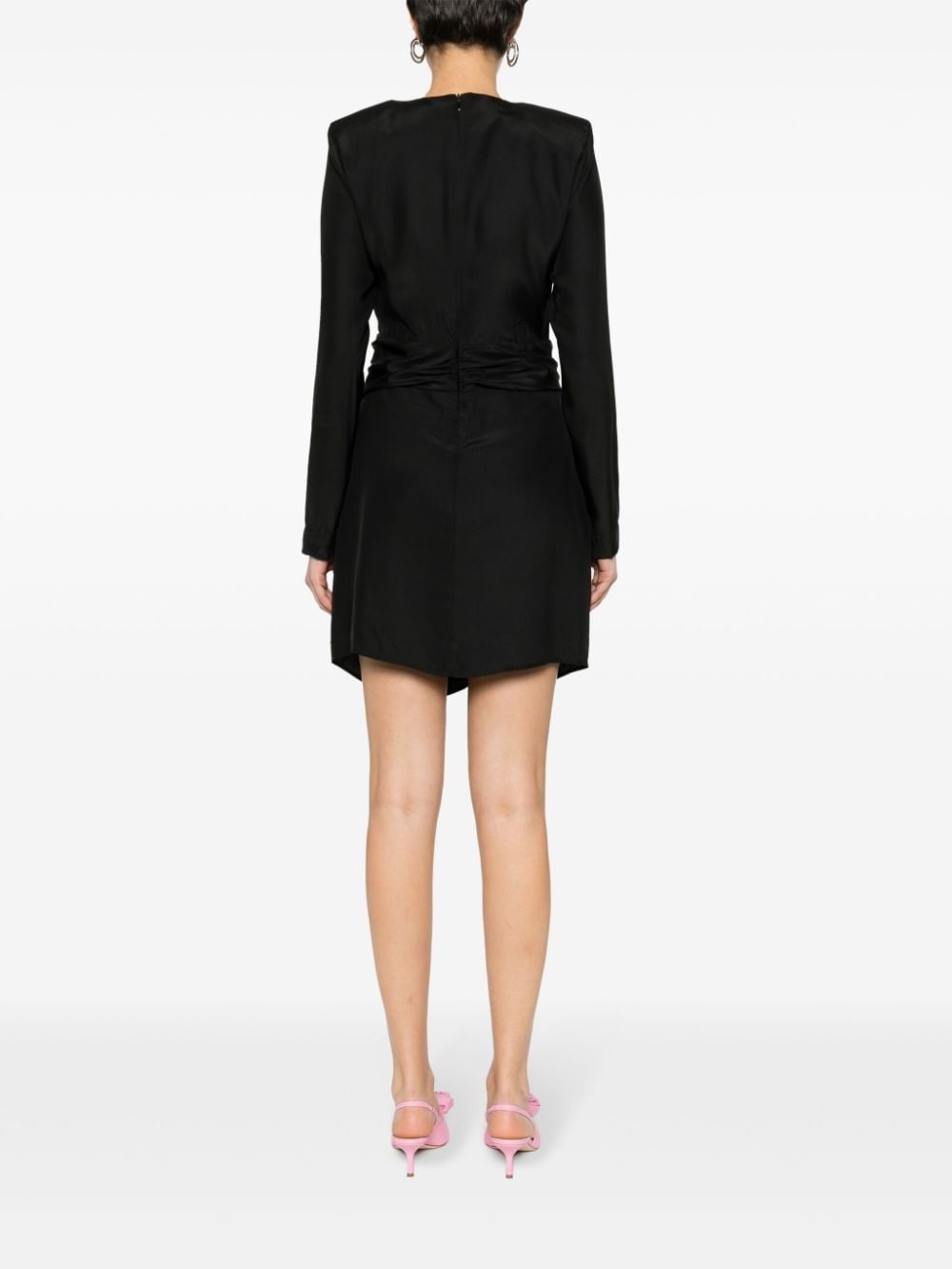 Izu knot-detailed silk dress - 4