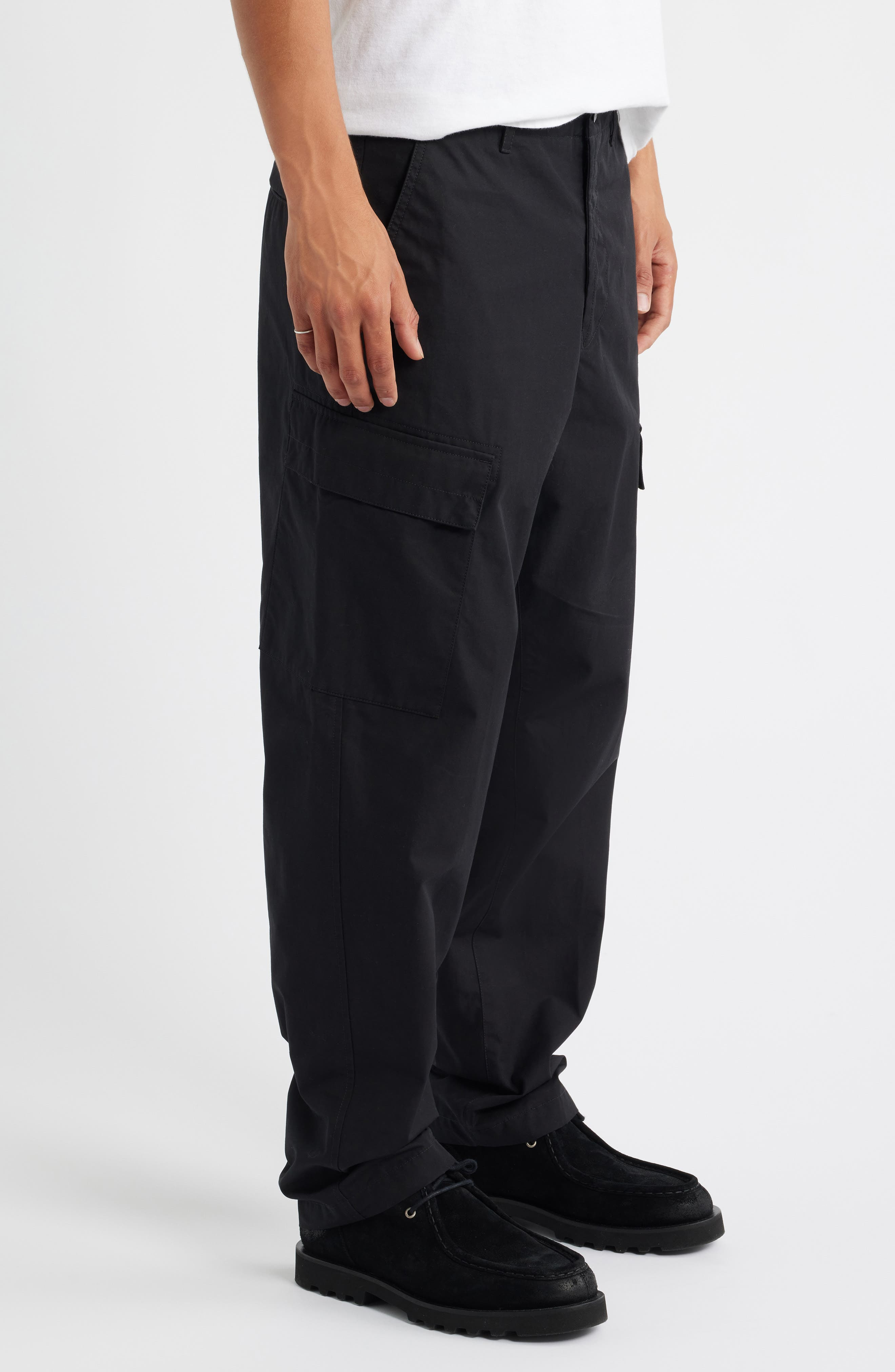 Stone Island Ghost Cotton Cargo Pants in V0029 Black at Nordstrom - 3