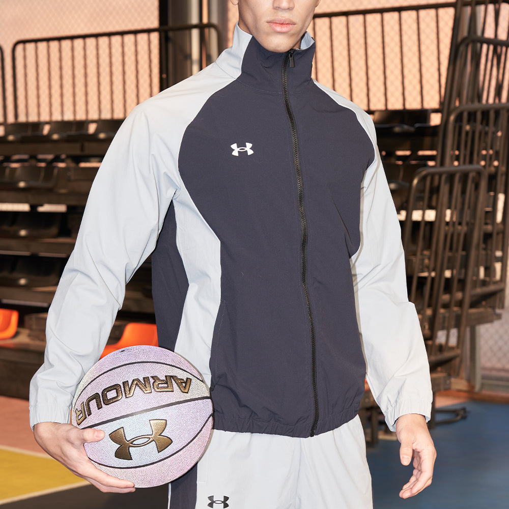 Under Armour Sportstyle Woven Full Zip Jacket 'Black Grey' 22500402-001 - 4