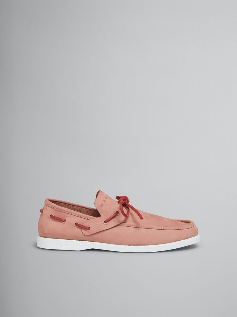 PINK NUBUCK BOAT LOAFER 1