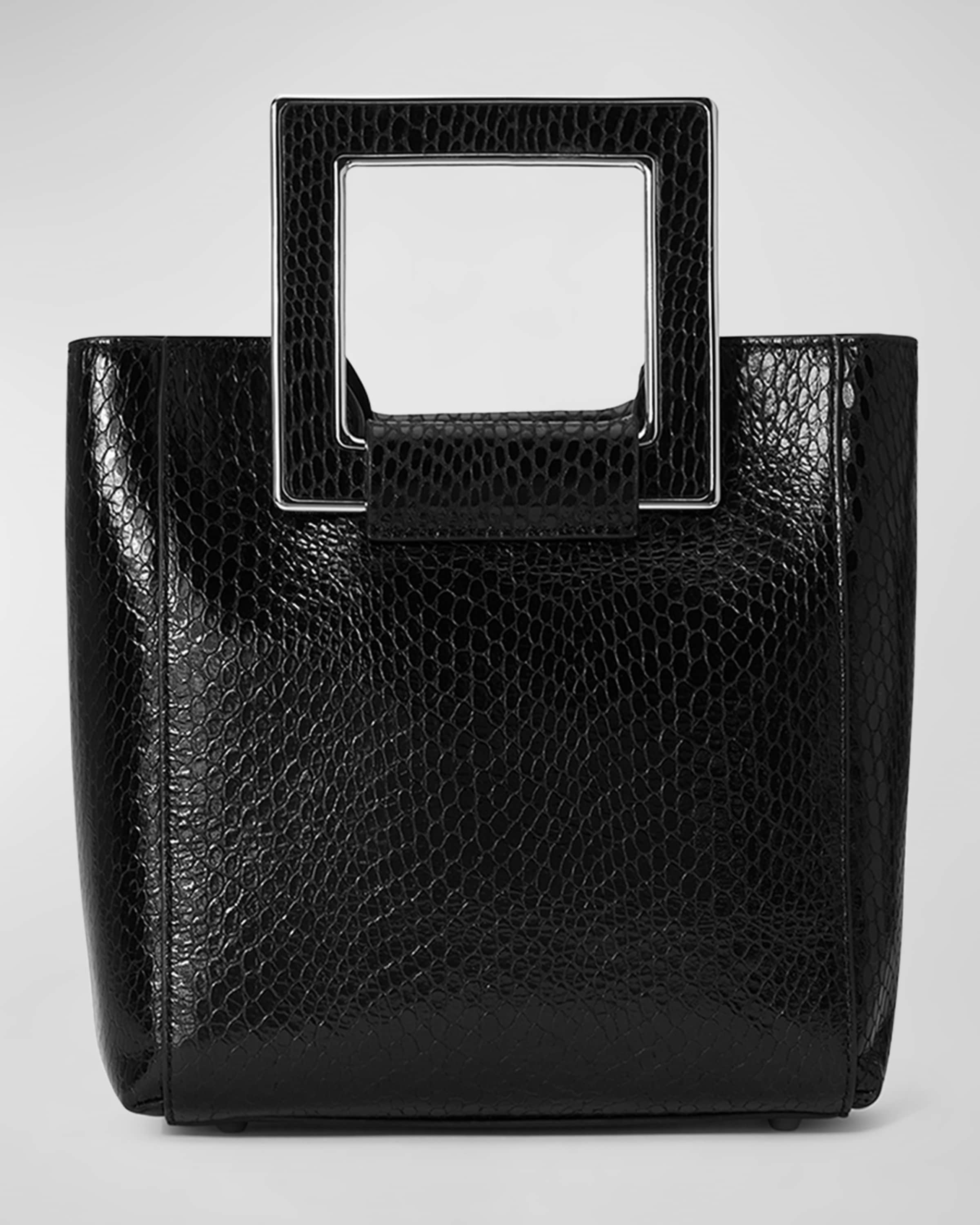 Shirley Mini Snake-Embossed Top-Handle Bag - 1