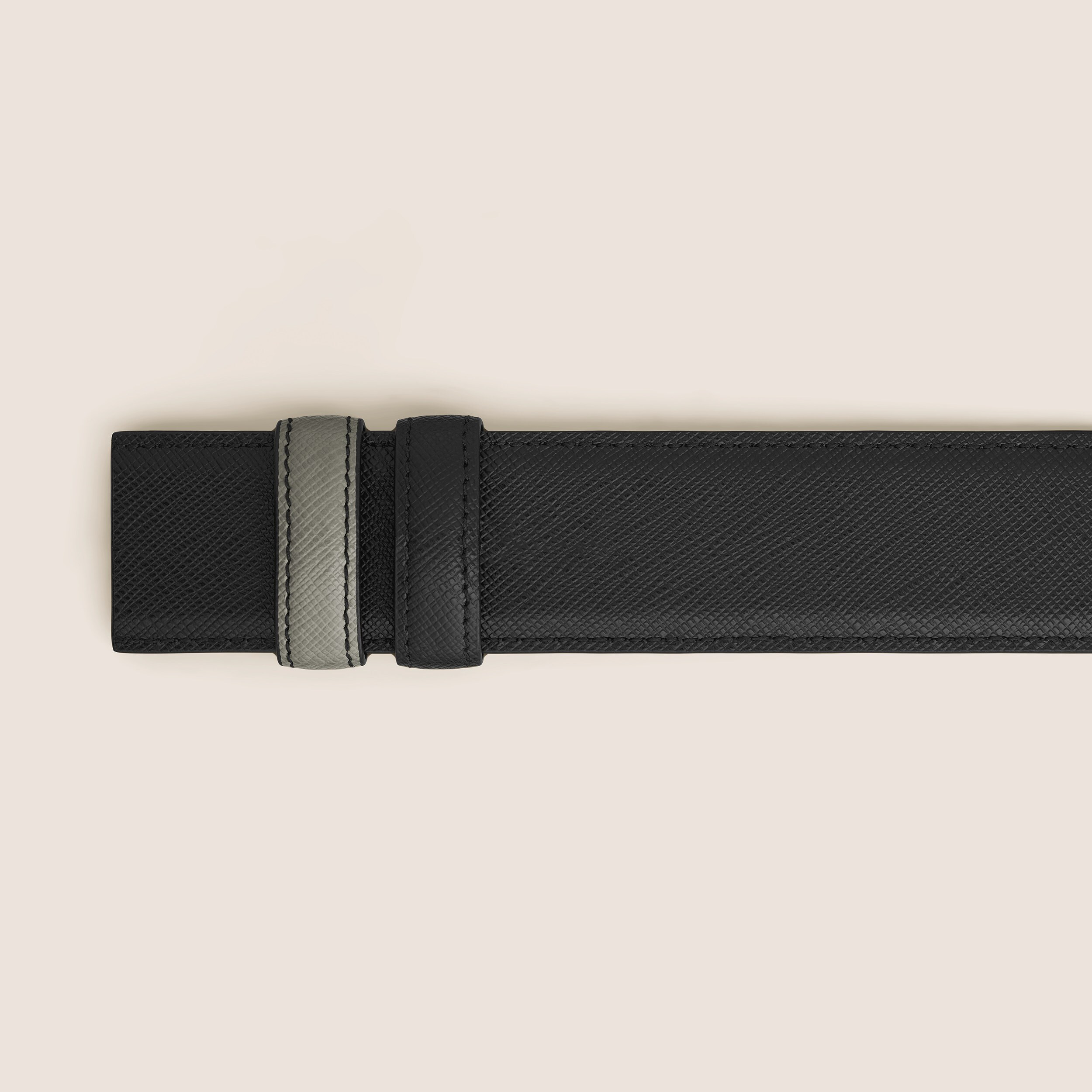 MEDIUM GREY/BLACK 35MM REVERSIBLE LEATHER BELT - 2