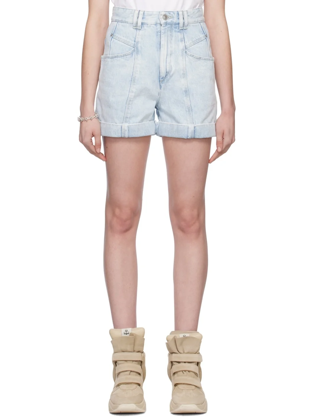 Blue Vetanio Denim Shorts - 1