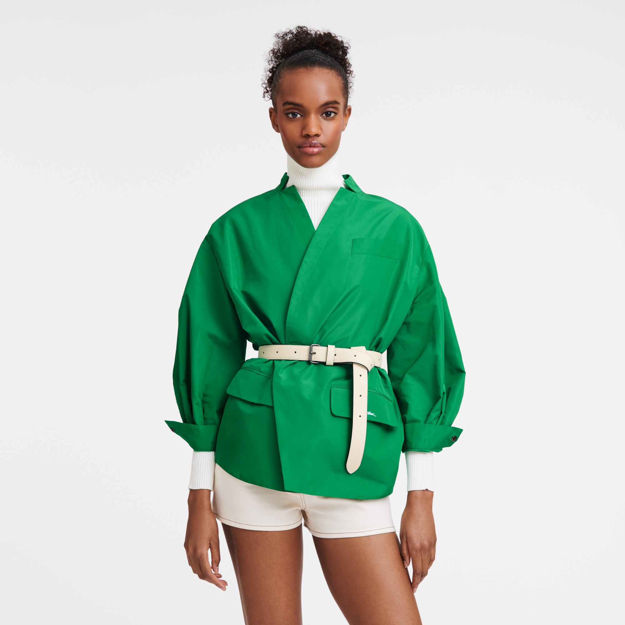 Le Pliage Xtra Ladie's belt Ecru - Leather - 2