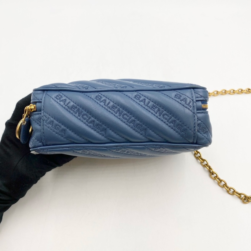 Balenciaga Blue Blanket Chain Crossbody Bag - 6