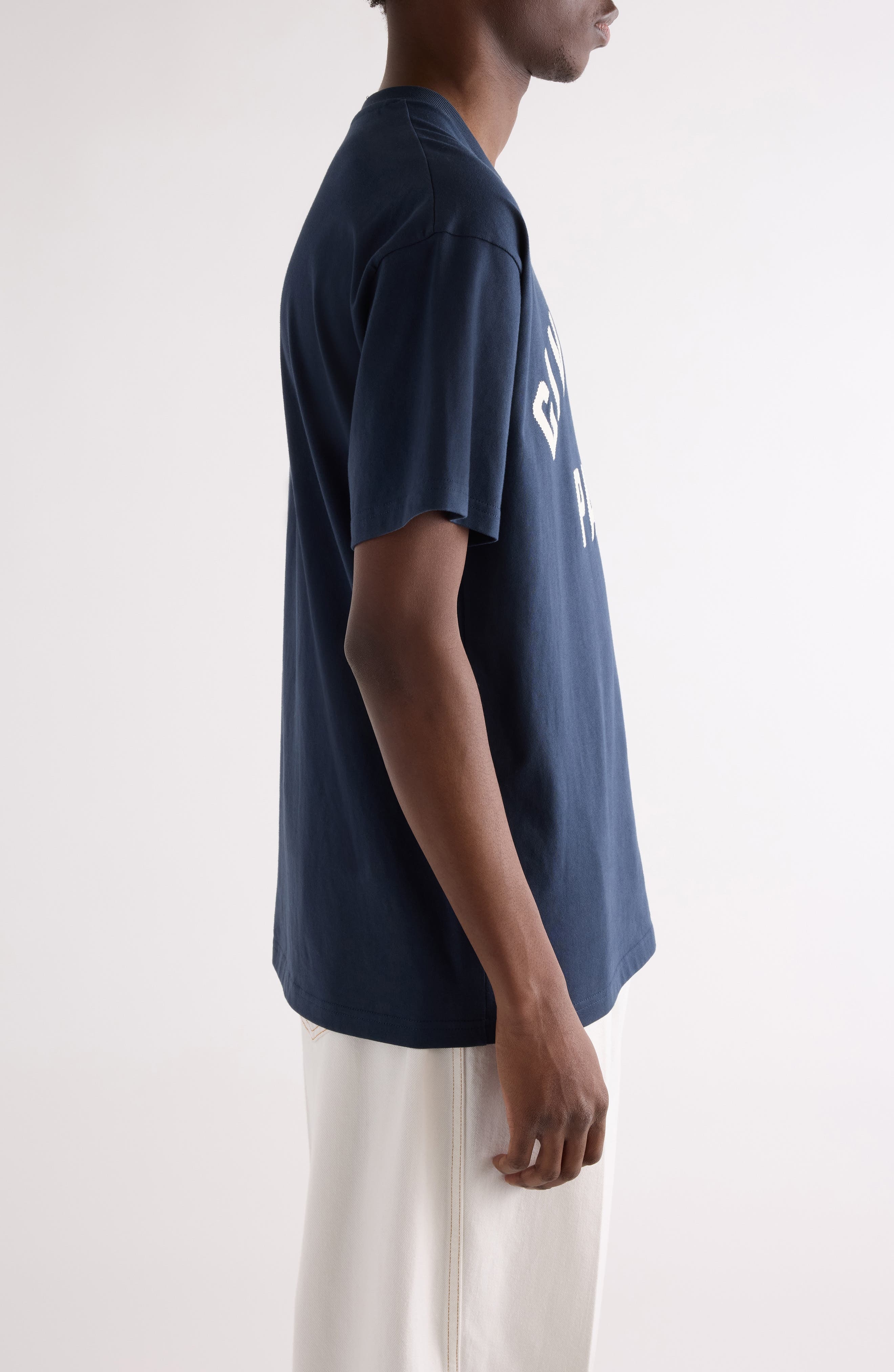 Givenchy Regular Fit Logo Patch T-Shirt in Navy/White at Nordstrom - 4