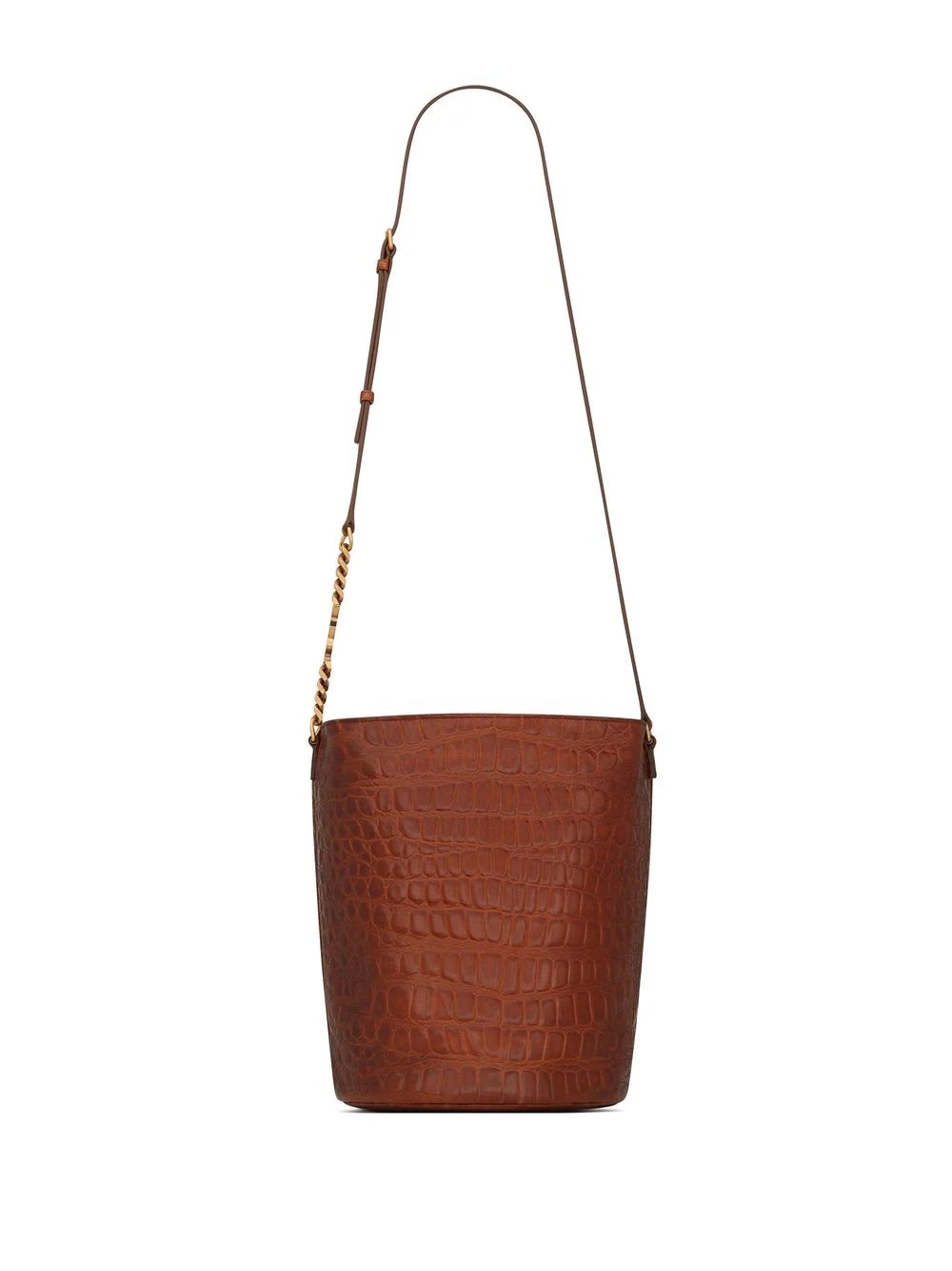 Vintage croc-effect bucket bag - 1