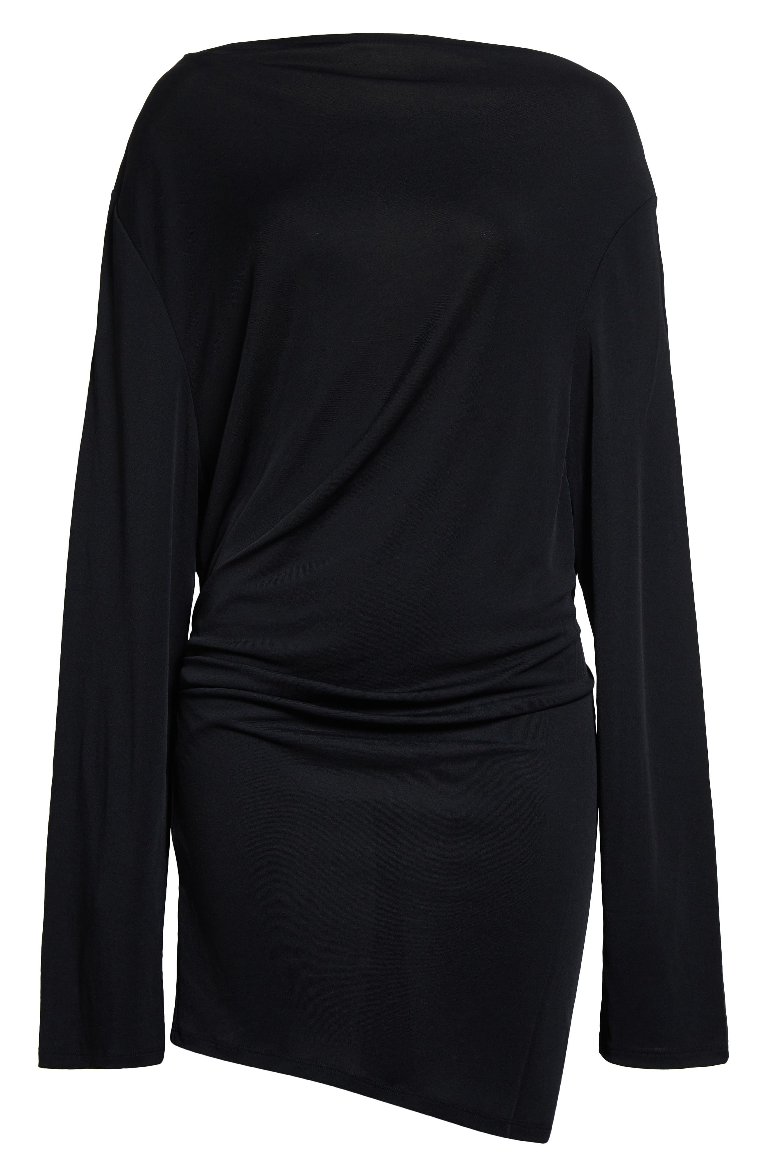 Jacquemus La Croisière Open Back Long Sleeve Dress in Black at Nordstrom - 5