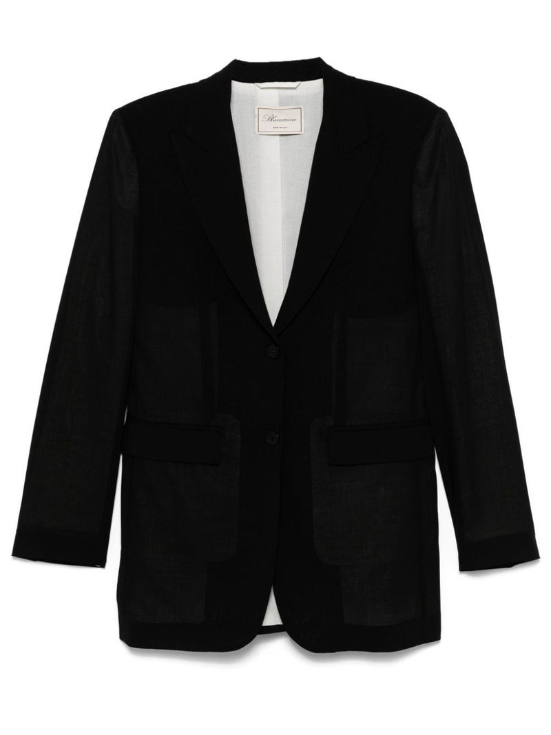 wool single-breasted blazer 1