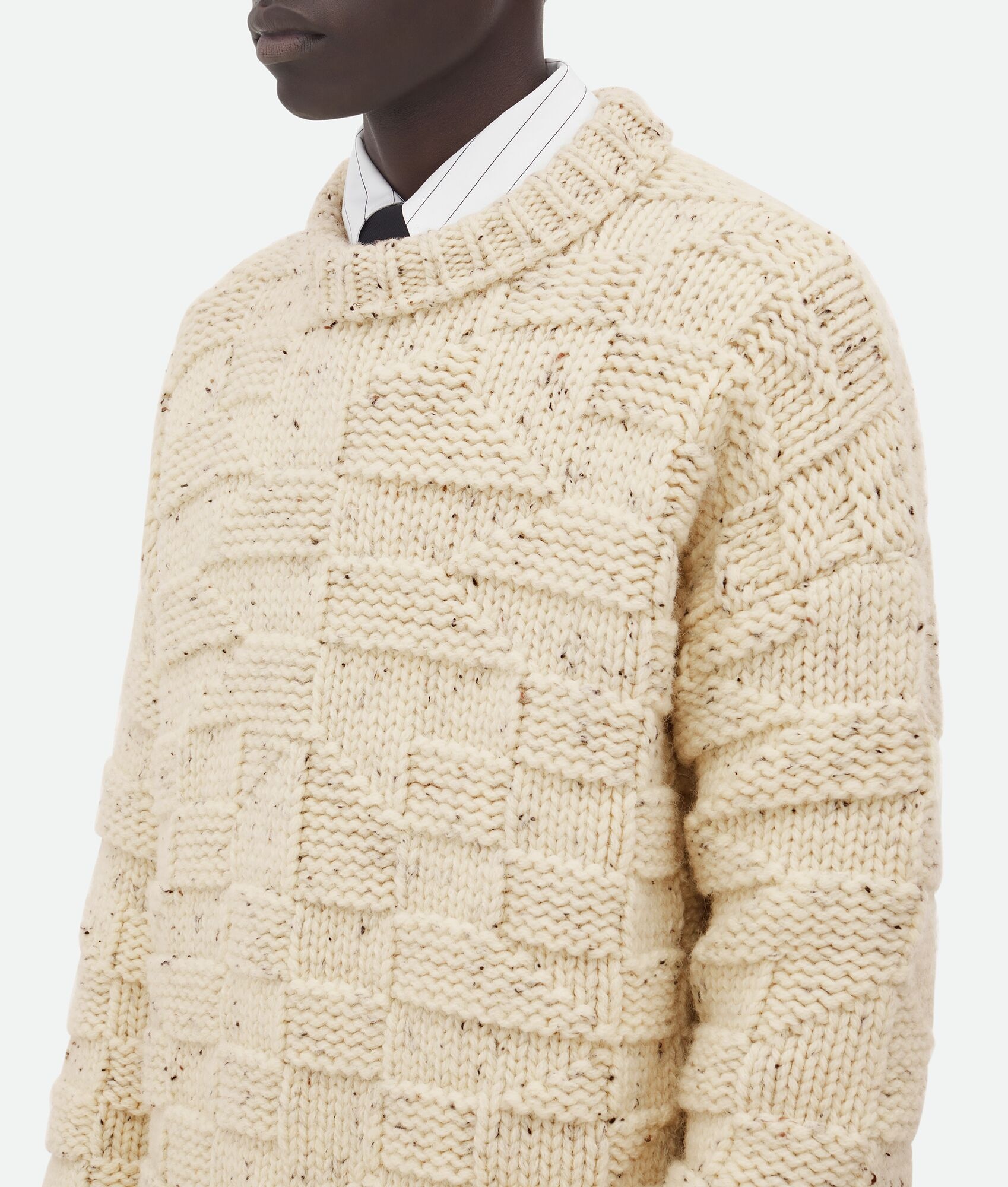 Heavy Intreccio Graphic Wool Sweater - 4