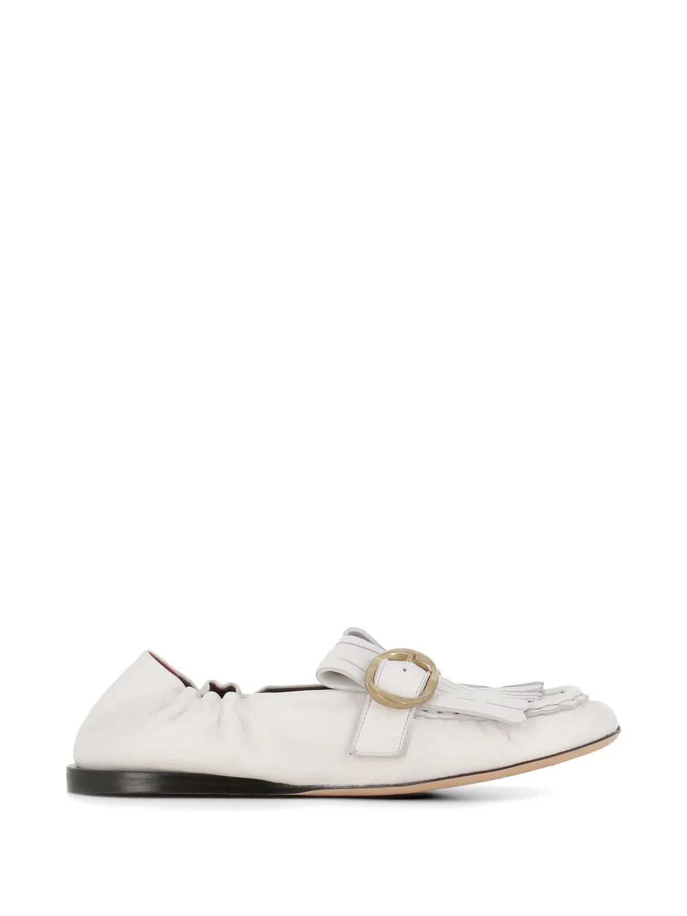 buckle fringed loafers - 1