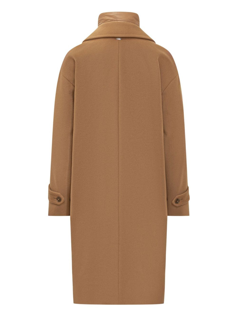 Herno single-breasted wool coat outlook