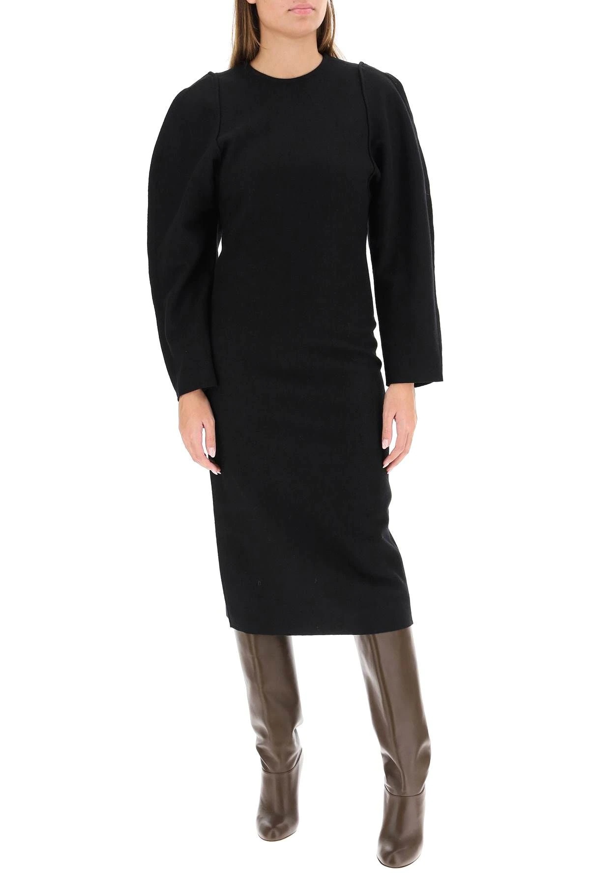 WOOL MIDI DRESS - 2