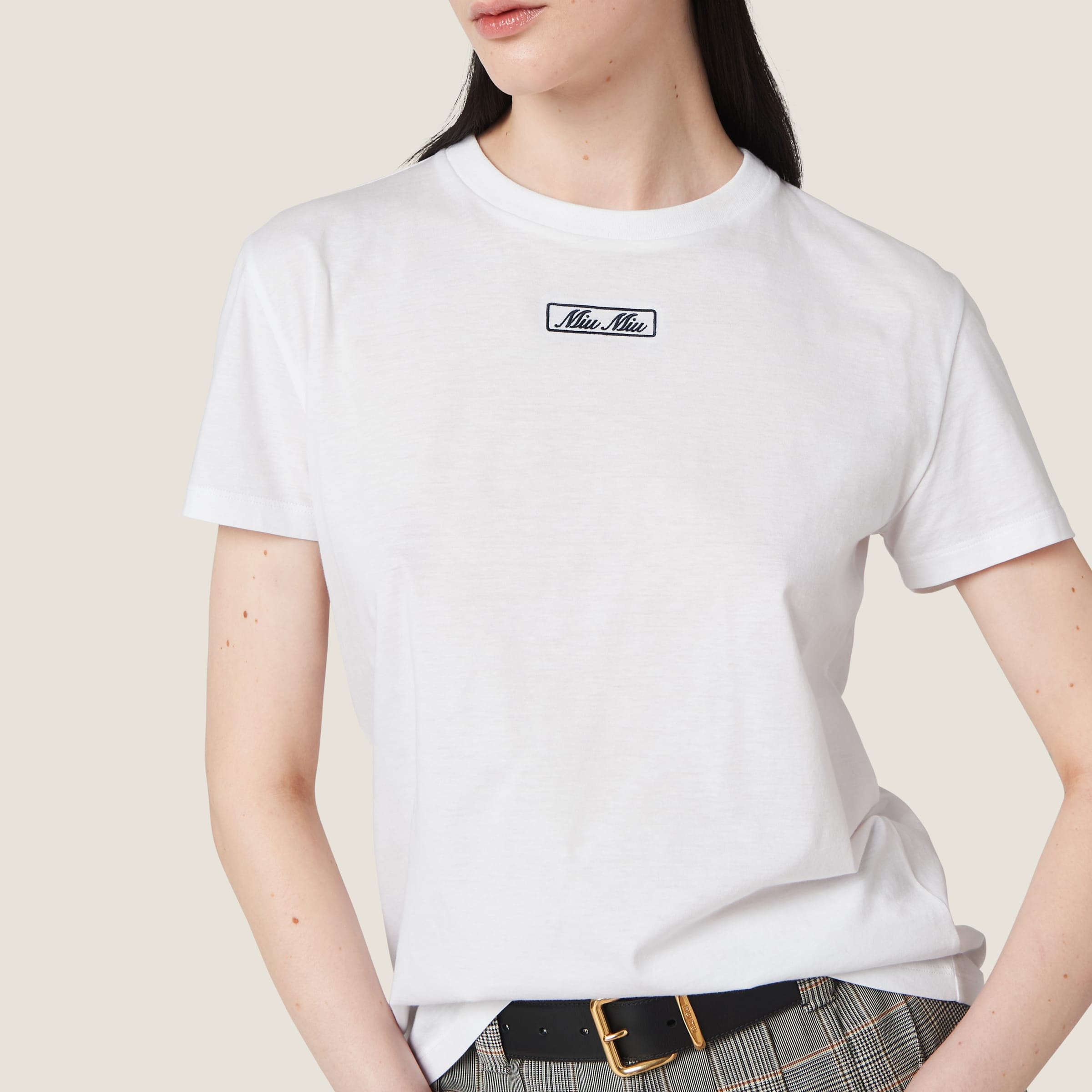 Embroidered cotton jersey T-shirt - 4