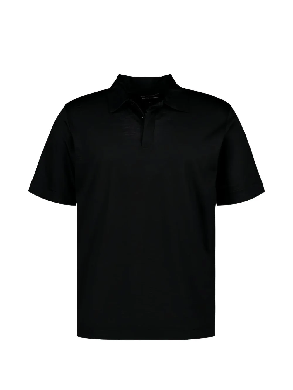 logo-embroidered wool polo shirt - 1