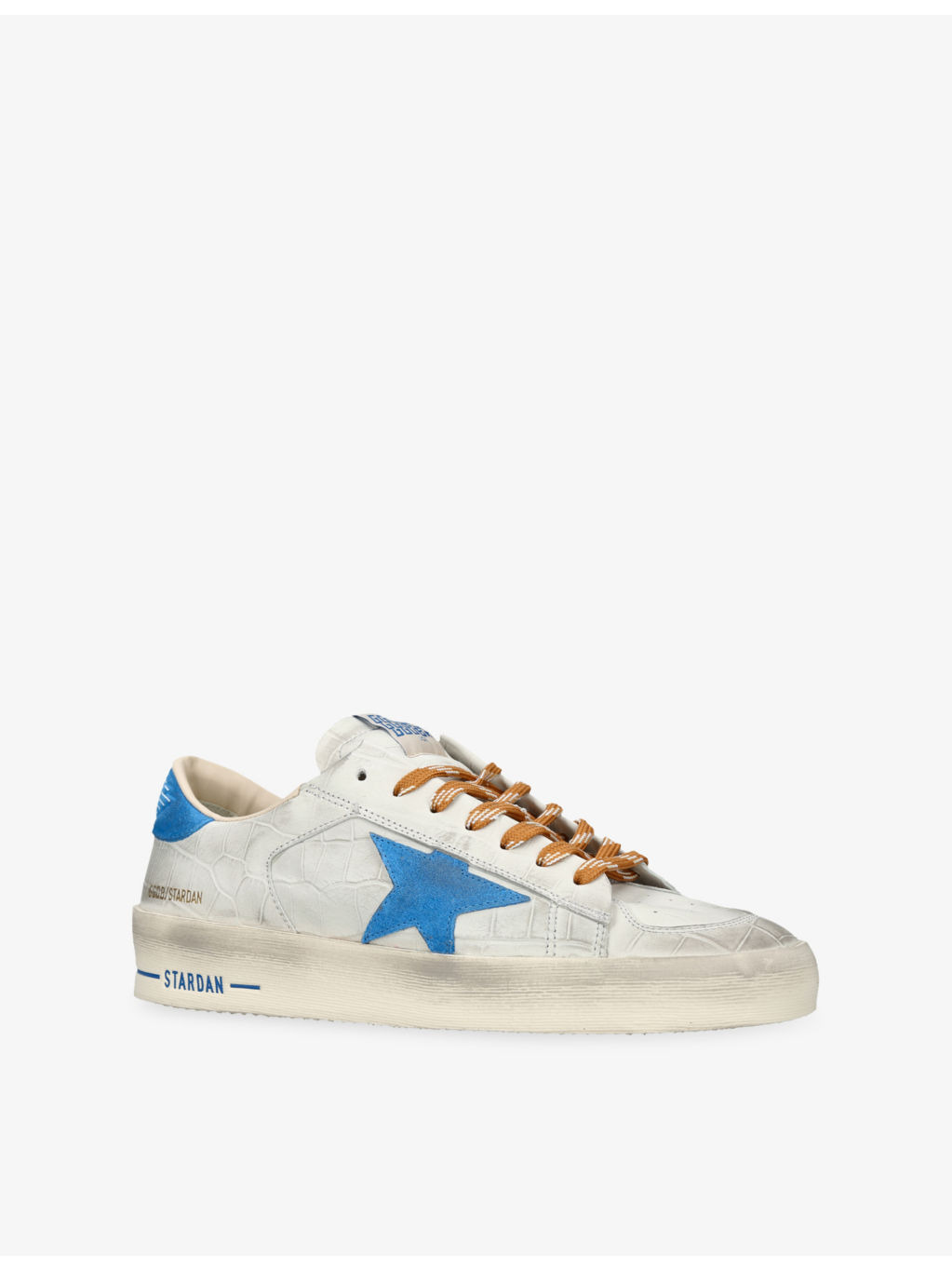 Men’s Stardan Crocodile-Embossed Leather Low-Top Trainers - 3