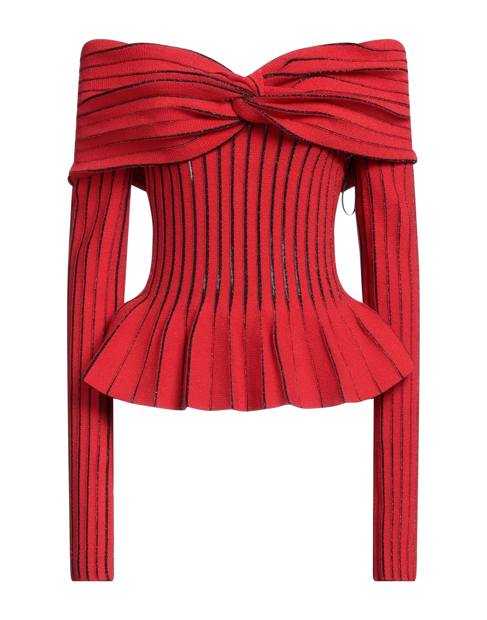 Red Women's Off-the-shoulder Top - 1