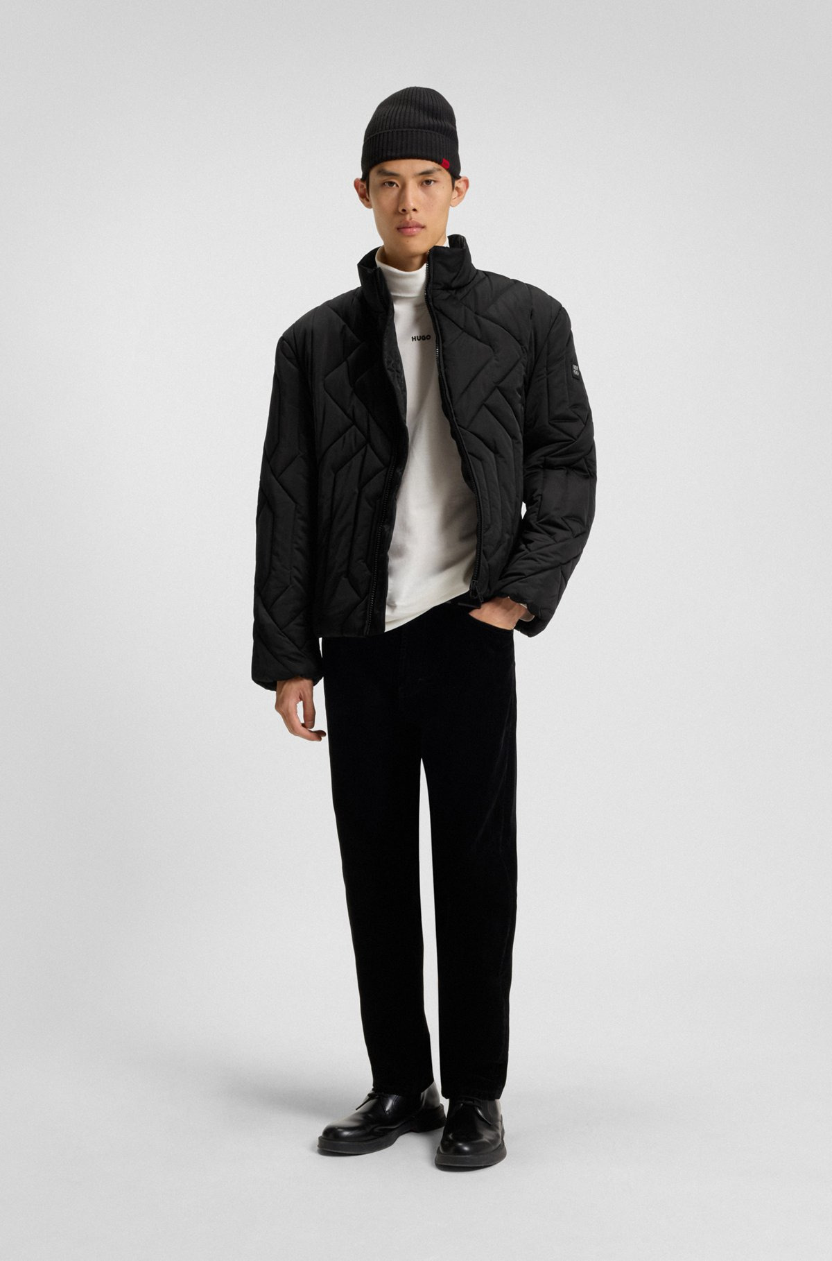 WATER-REPELLENT JACKET IN QUILTED SATIN - 3