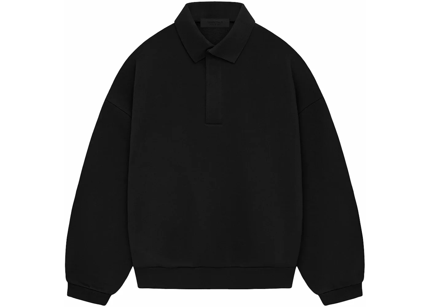 Fear of God Essentials Longsleeve Polo Jet Black - 1