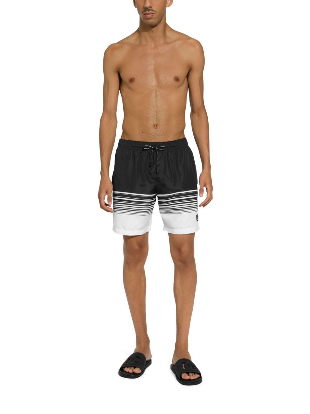 stripe-print swim shorts - 4