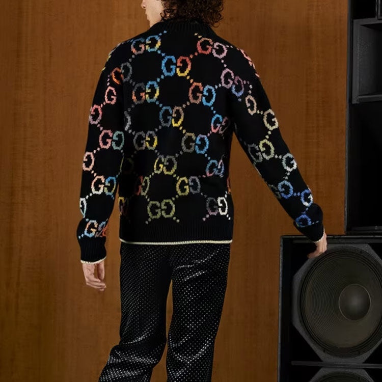 Gucci GG Wool Jacquard Cardigan 'Black' 694776-XKCD4-1152 - 3