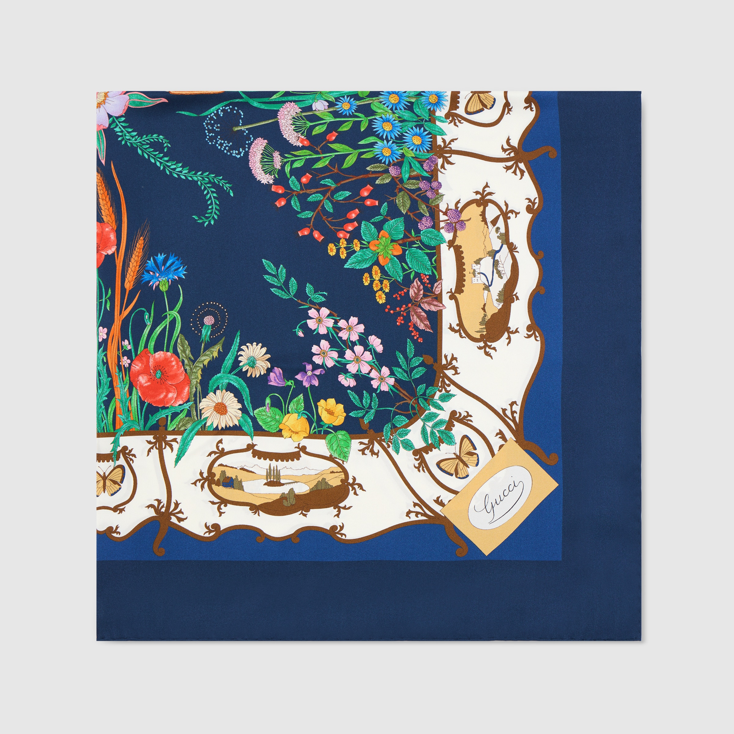 Printed silk twill carré - 2