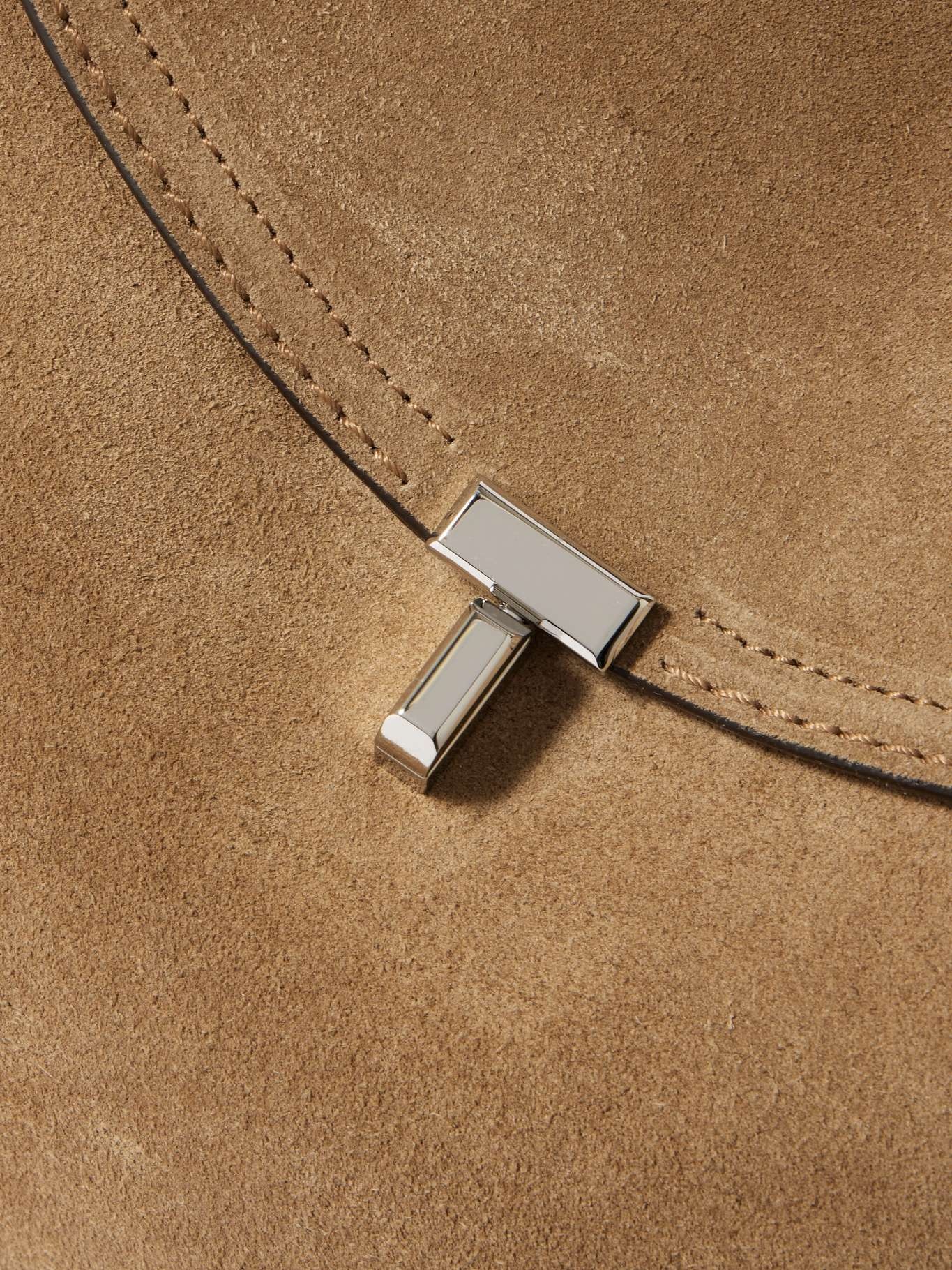 T-Lock suede shoulder bag Brown - 4