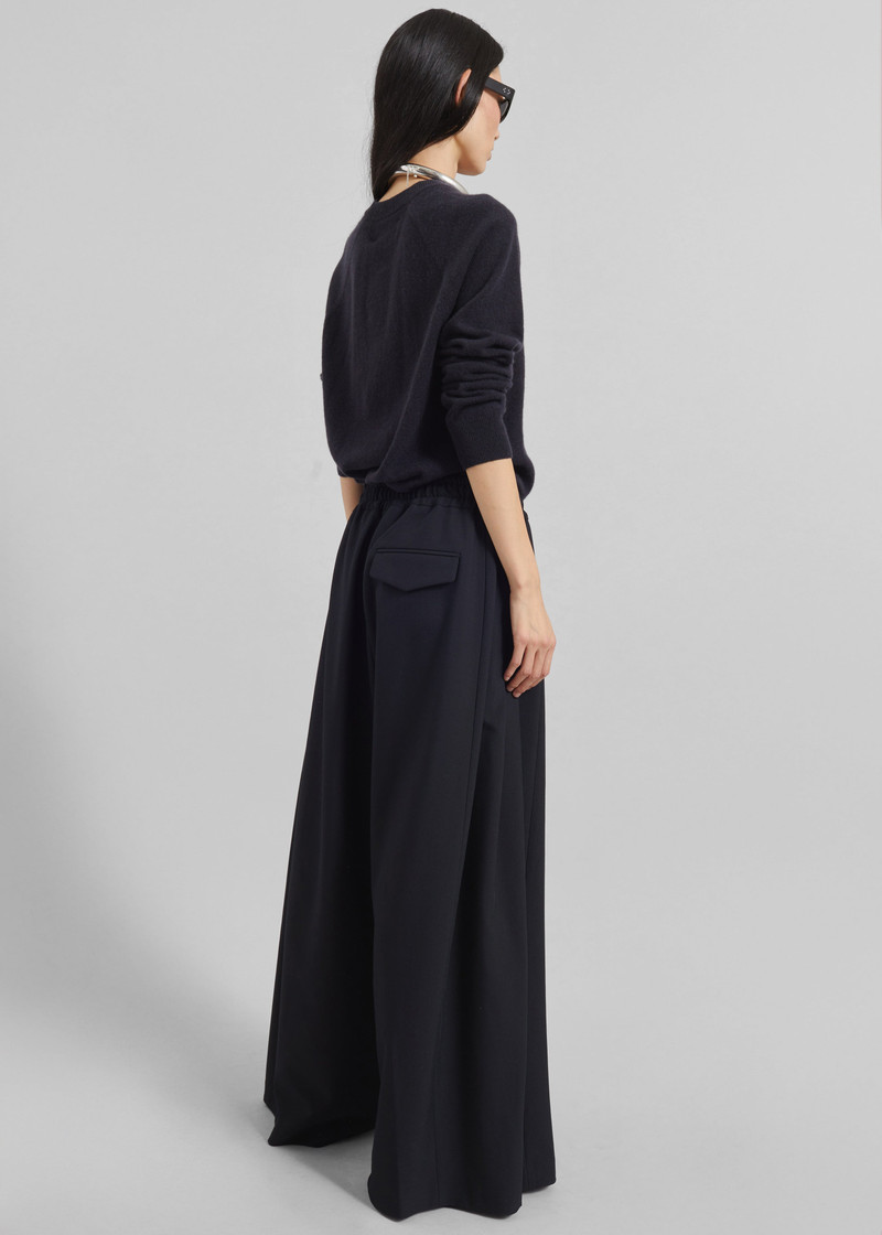 Corlen Pleated Wide Pants - Dark Navy 9