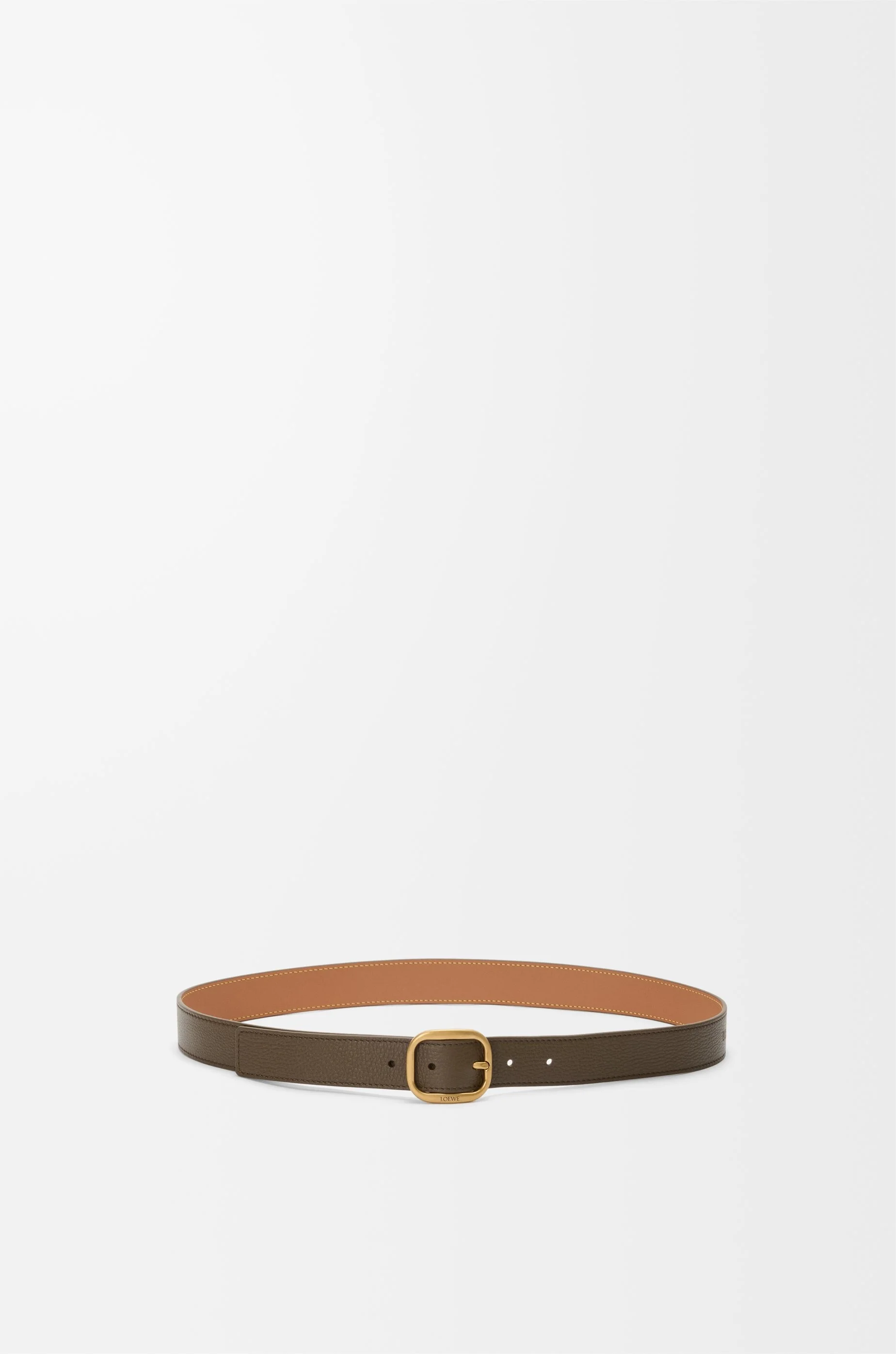 Rounded soft belt in supple grained calfskin - 1