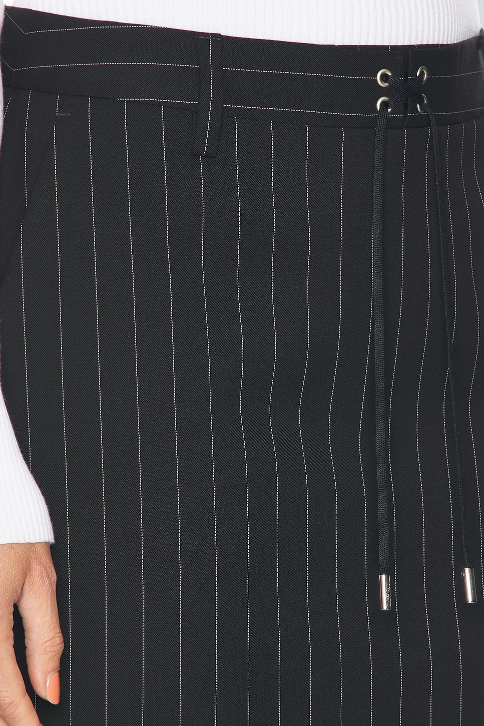 Pinstripe Tailored Pant Skirt - 6