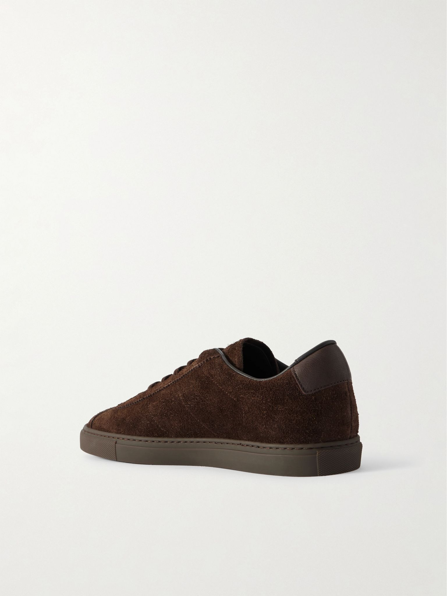 Field Trainer Brushed-Suede Sneakers Dark brown - 4