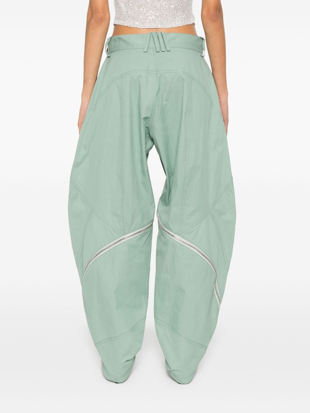zip-detail trousers - 4