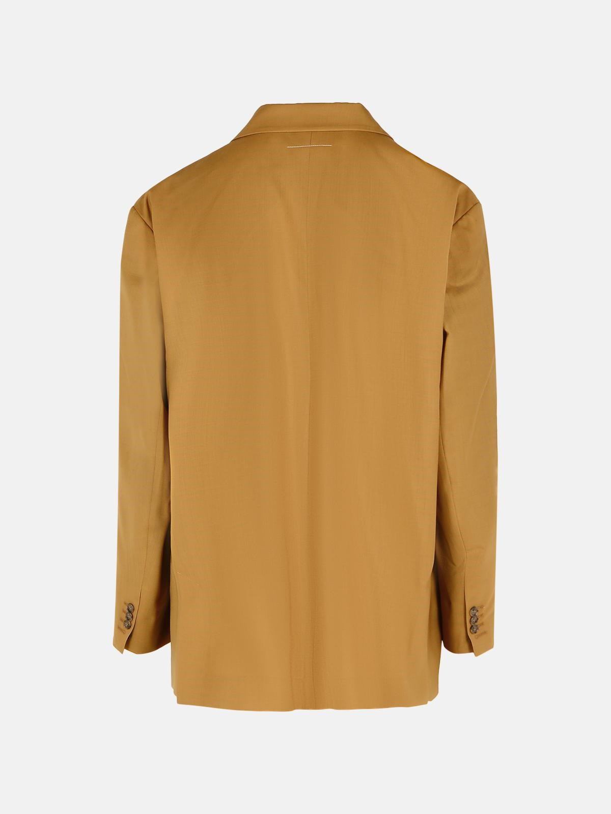 BEIGE WOOL BLAZER - 3