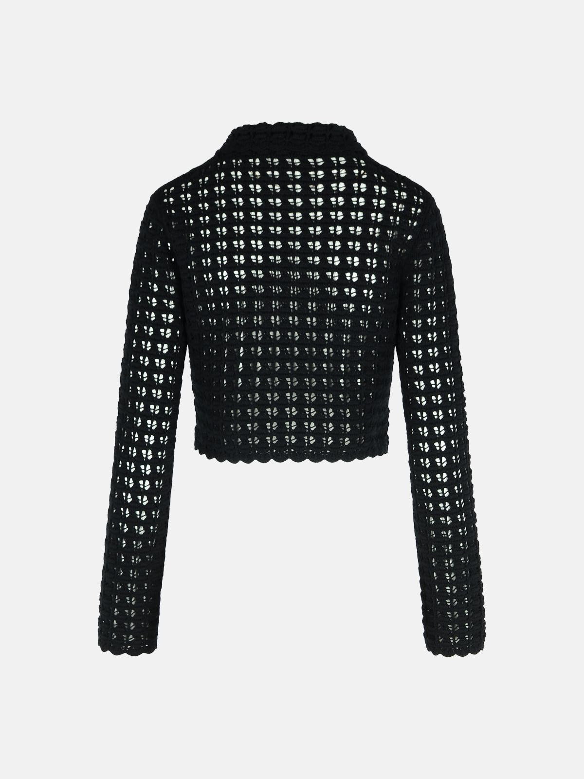 BLACK VIRGIN WOOL JACKET - 3