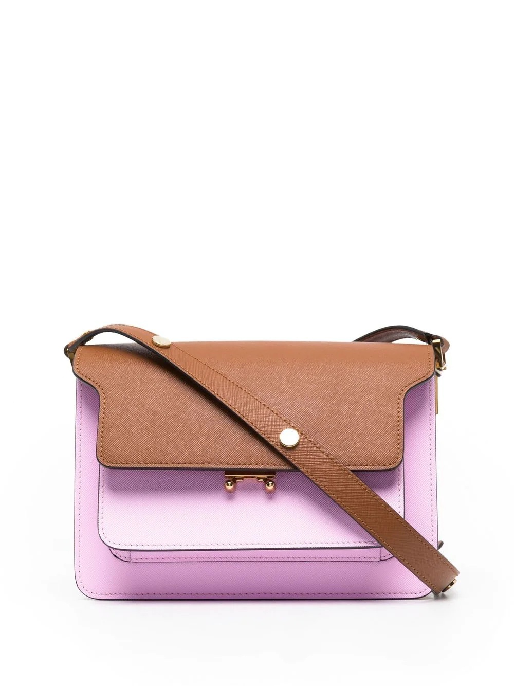 colour-block Trunk crossbody bag - 1