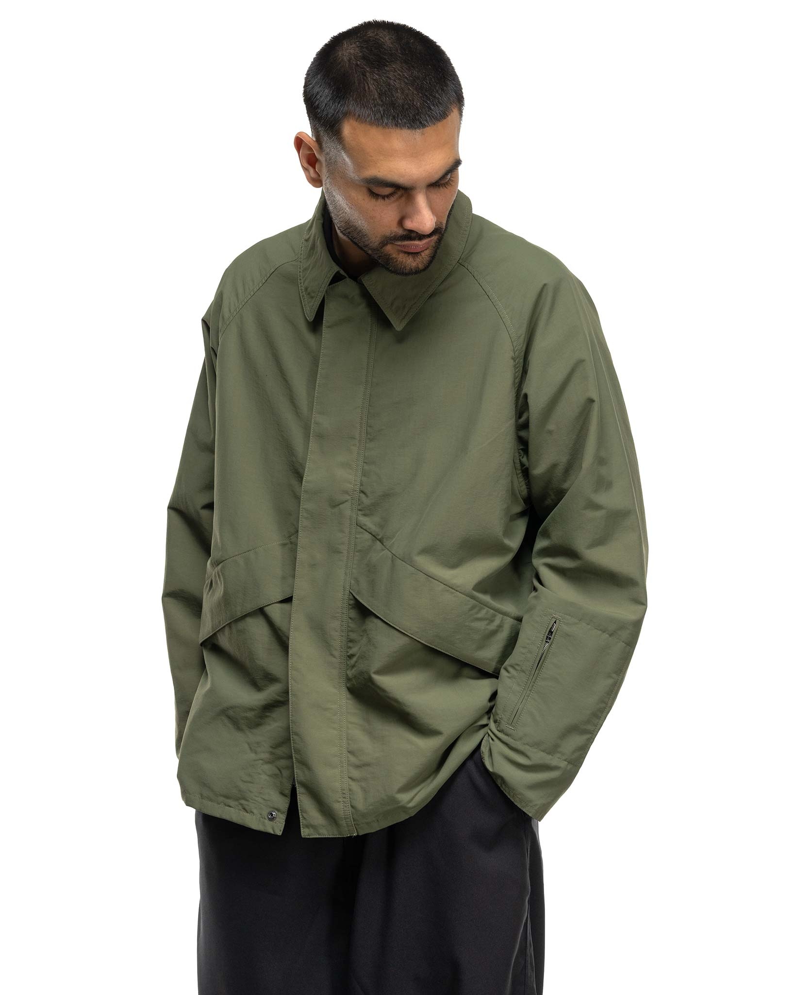 SOPHNET. Supplex Nylon Field Jacket Khaki | REVERSIBLE