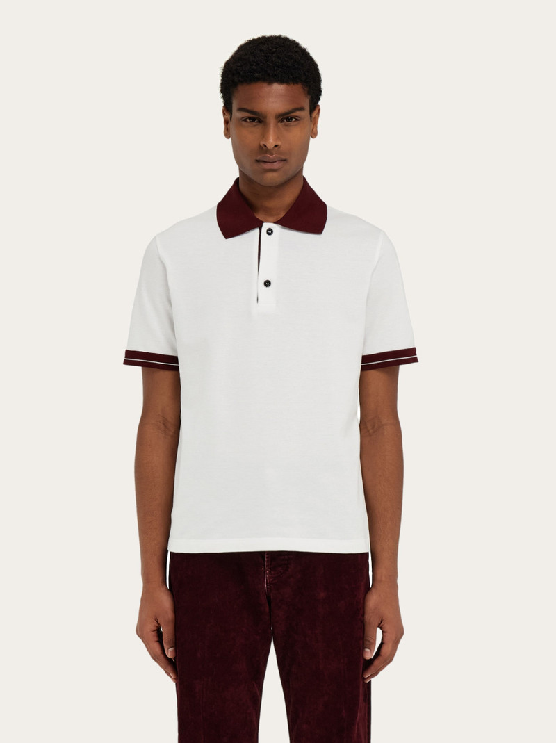 FERRAGAMO Polo shirt with color block detail outlook