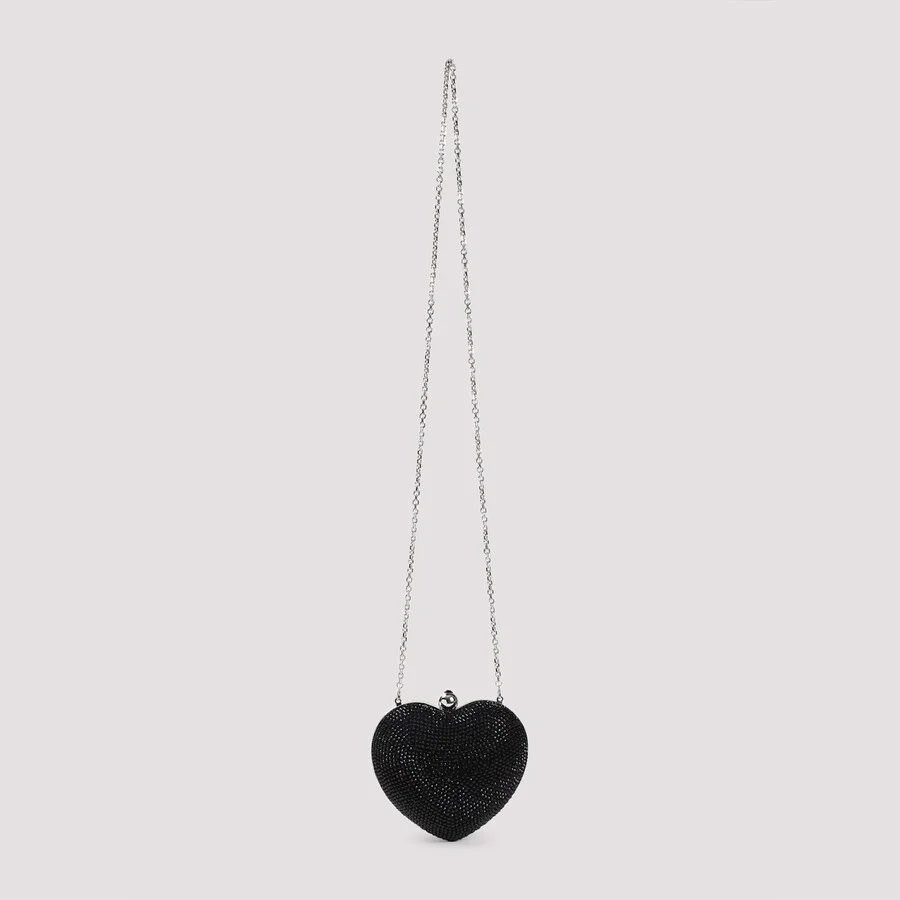 Mach & Mach Crystal Heart Hotfix Small Clutch - 1