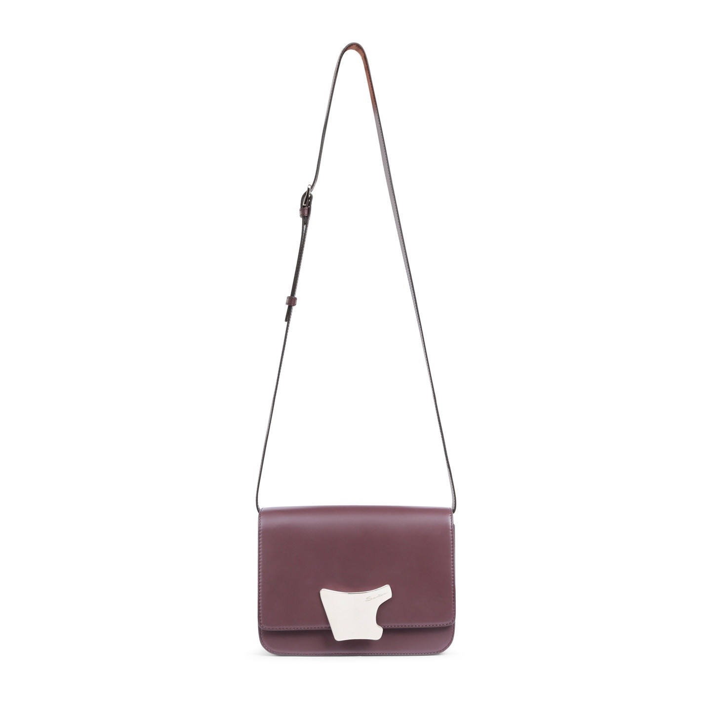 Burgundy leather crossbody bag - 7