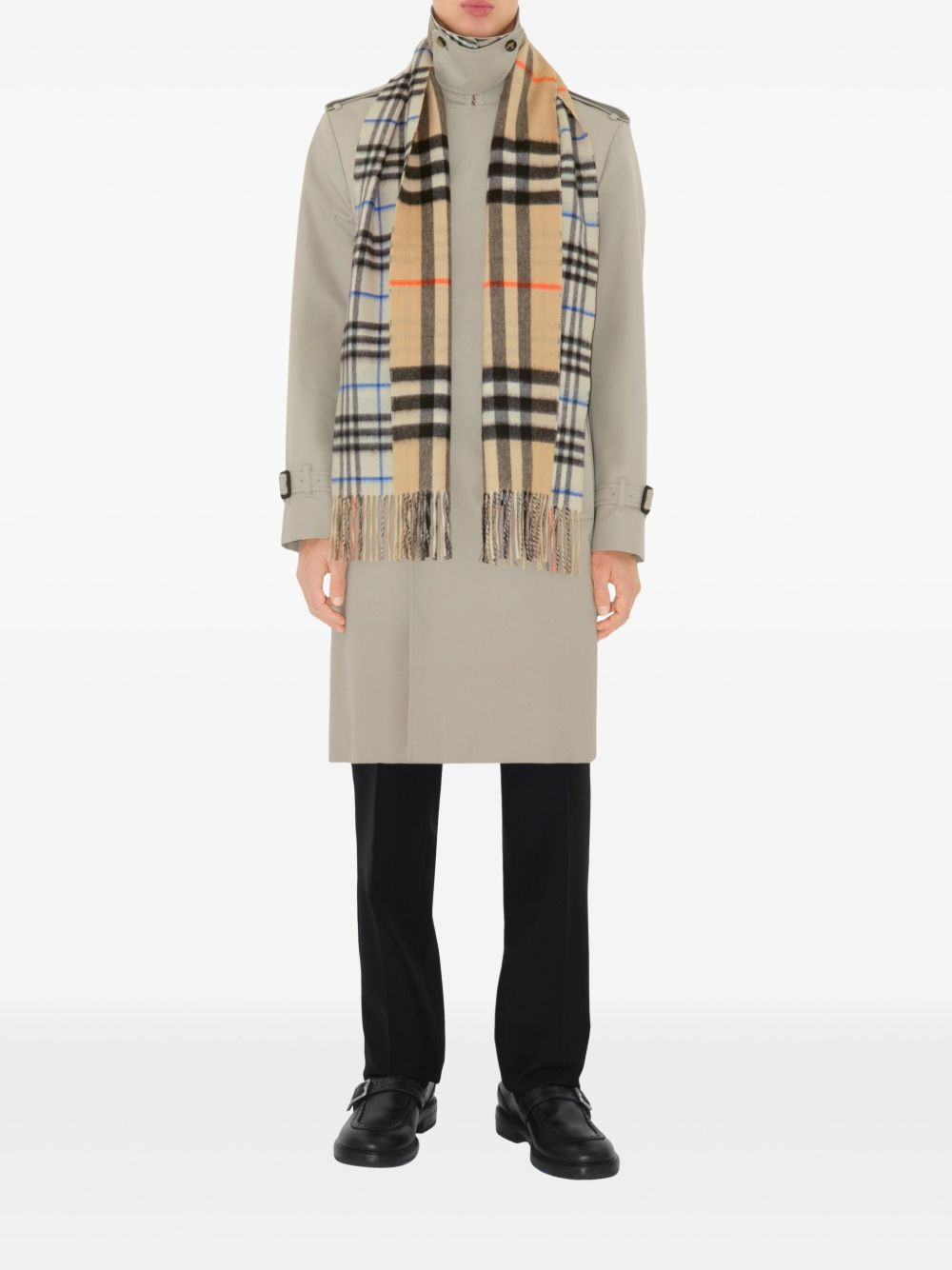 Burberry Men Check Print Scarf - 4
