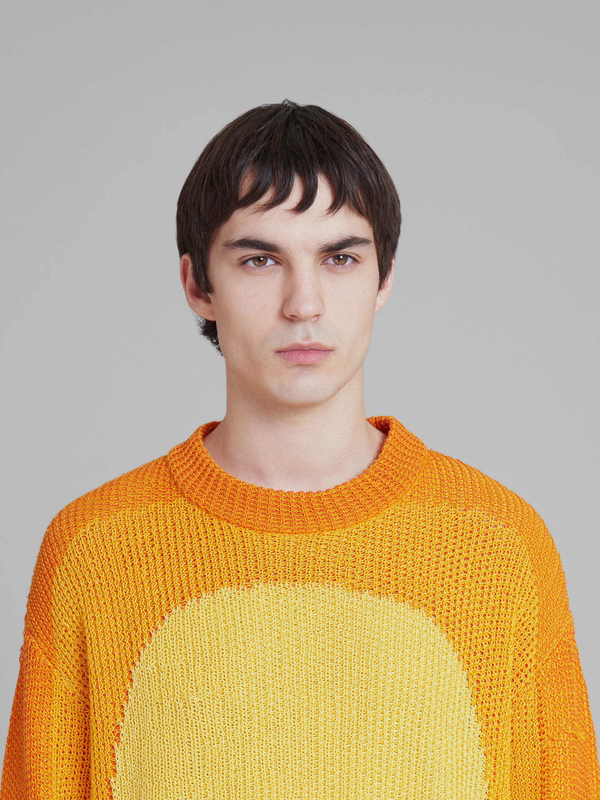 ORANGE JUMPER WITH CIRCLE INLAY - 4